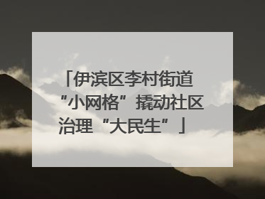 伊滨区李村街道 “小网格”撬动社区治理“大民生”