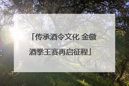 传承酒令文化 金徽酒拳王赛再启征程