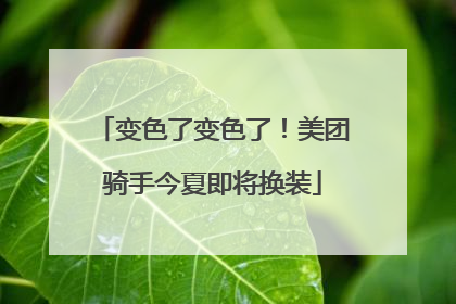 变色了变色了！美团骑手今夏即将换装