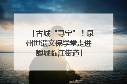 古城“寻宝”！泉州世遗文保学堂走进鲤城临江街道