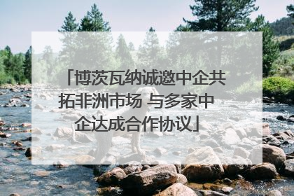 博茨瓦纳诚邀中企共拓非洲市场 与多家中企达成合作协议