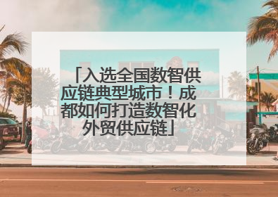 入选全国数智供应链典型城市！成都如何打造数智化外贸供应链