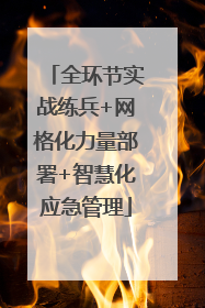 全环节实战练兵+网格化力量部署+智慧化应急管理