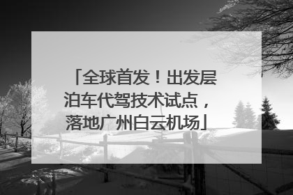 全球首发！出发层泊车代驾技术试点，落地广州白云机场