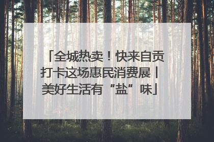 全城热卖！快来自贡打卡这场惠民消费展丨美好生活有“盐”味