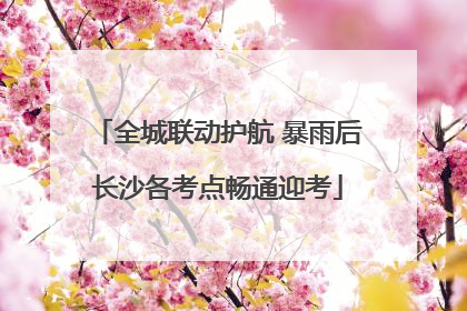 全城联动护航 暴雨后长沙各考点畅通迎考