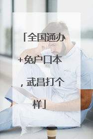 全国通办+免户口本，武昌打个样