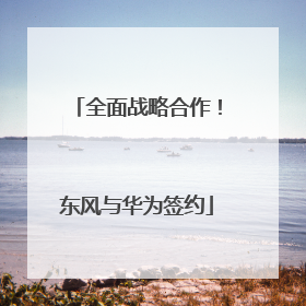 全面战略合作！东风与华为签约