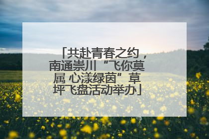 共赴青春之约，南通崇川“飞你莫属 心漾绿茵”草坪飞盘活动举办