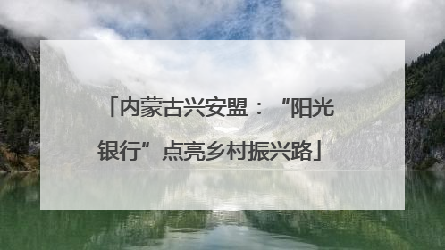 内蒙古兴安盟：“阳光银行”点亮乡村振兴路