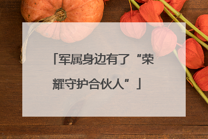 军属身边有了“荣耀守护合伙人”