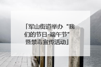 军山街道举办“我们的节日-端午节”暨禁毒宣传活动