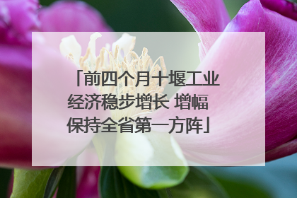 前四个月十堰工业经济稳步增长 增幅保持全省第一方阵