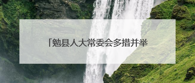 勉县人大常委会多措并举筑牢生态环境安全底线