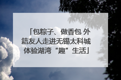 包粽子、做香包 外籍友人走进无锡太科城体验湖湾“趣”生活