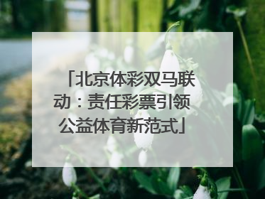 北京体彩双马联动：责任彩票引领公益体育新范式