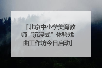 北京中小学美育教师“沉浸式”体验戏曲工作坊今日启动