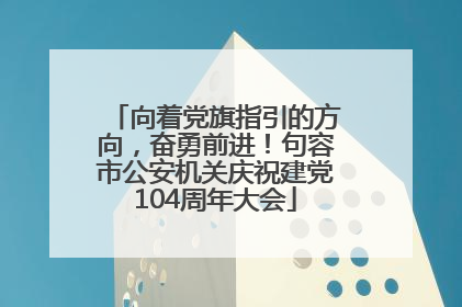 向着党旗指引的方向，奋勇前进！句容市公安机关庆祝建党104周年大会