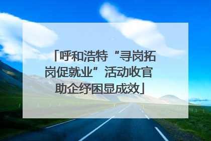 呼和浩特“寻岗拓岗促就业”活动收官 助企纾困显成效