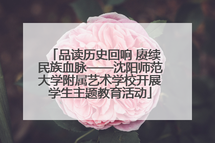 品读历史回响 赓续民族血脉——沈阳师范大学附属艺术学校开展学生主题教育活动