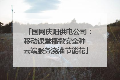 国网庆阳供电公司：移动课堂播撒安全种 云端服务浇灌节能花