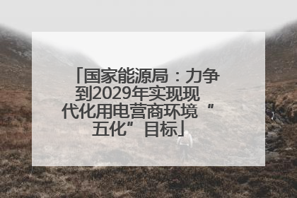 国家能源局：力争到2029年实现现代化用电营商环境“五化”目标