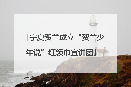 宁夏贺兰成立“贺兰少年说”红领巾宣讲团