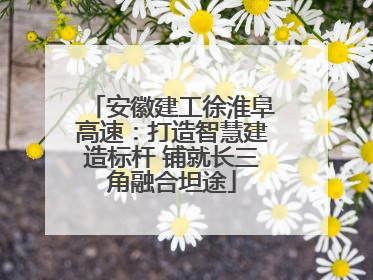 安徽建工徐淮阜高速：打造智慧建造标杆 铺就长三角融合坦途