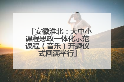 安徽淮北：大中小课程思政一体化示范课程（音乐）开题仪式圆满举行