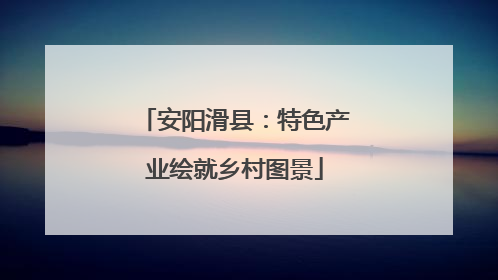 安阳滑县：特色产业绘就乡村图景