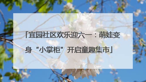 宜园社区欢乐迎六一：萌娃变身“小掌柜”开启童趣集市
