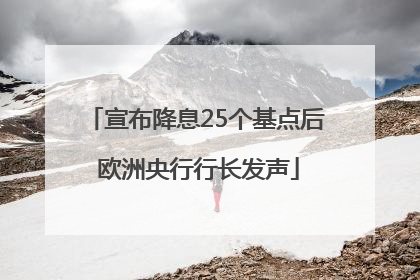宣布降息25个基点后 欧洲央行行长发声