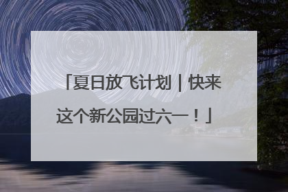 夏日放飞计划｜快来这个新公园过六一！
