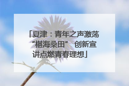 夏津：青年之声激荡“椹海桑田” 创新宣讲点燃青春理想
