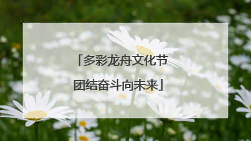 多彩龙舟文化节 团结奋斗向未来