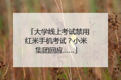 大学线上考试禁用红米手机考试？小米集团回应……