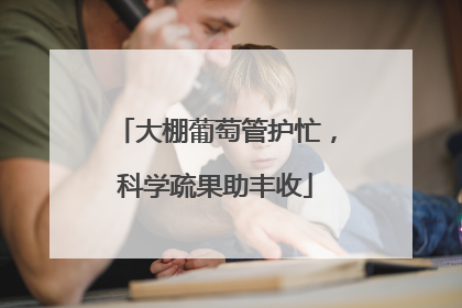 大棚葡萄管护忙，科学疏果助丰收