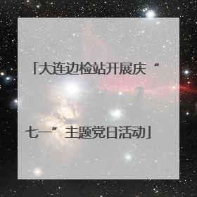 大连边检站开展庆“七一”主题党日活动