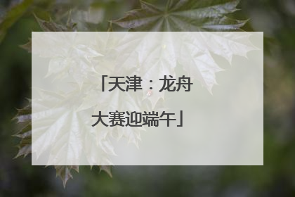 天津：龙舟大赛迎端午