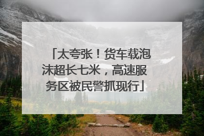太夸张！货车载泡沫超长七米，高速服务区被民警抓现行