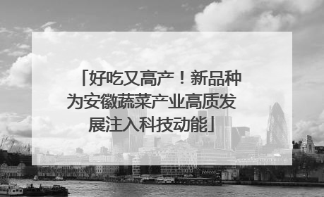 好吃又高产！新品种为安徽蔬菜产业高质发展注入科技动能