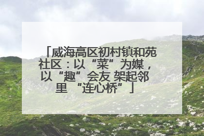 威海高区初村镇和苑社区：以“菜”为媒，以“趣”会友 架起邻里 “连心桥”