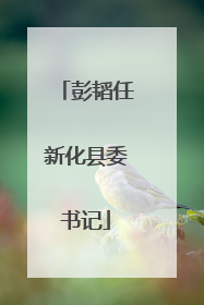 彭韬任新化县委书记