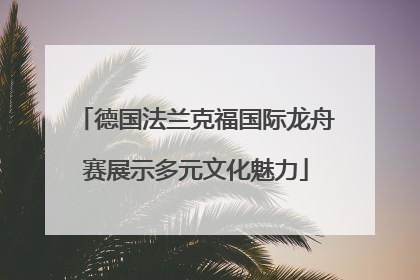 德国法兰克福国际龙舟赛展示多元文化魅力