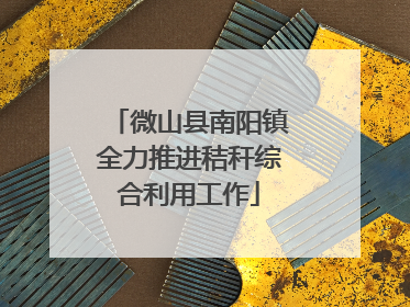 微山县南阳镇全力推进秸秆综合利用工作
