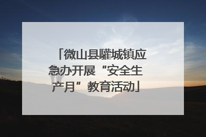 微山县驩城镇应急办开展“安全生产月”教育活动