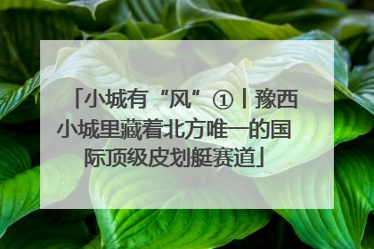 小城有“风”①丨豫西小城里藏着北方唯一的国际顶级皮划艇赛道