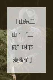 山东兰山：“三夏”时节麦收忙