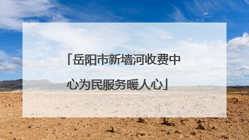 岳阳市新墙河收费中心为民服务暖人心