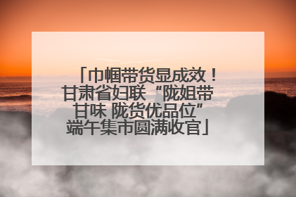 巾帼带货显成效！甘肃省妇联“陇姐带甘味 陇货优品位”端午集市圆满收官